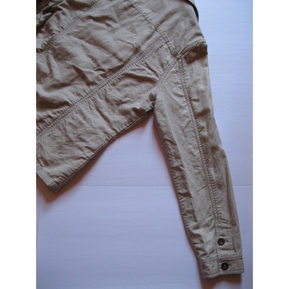 Eddie Bauer Khaki Button Down Utility Jacket - Picture 8 of 11